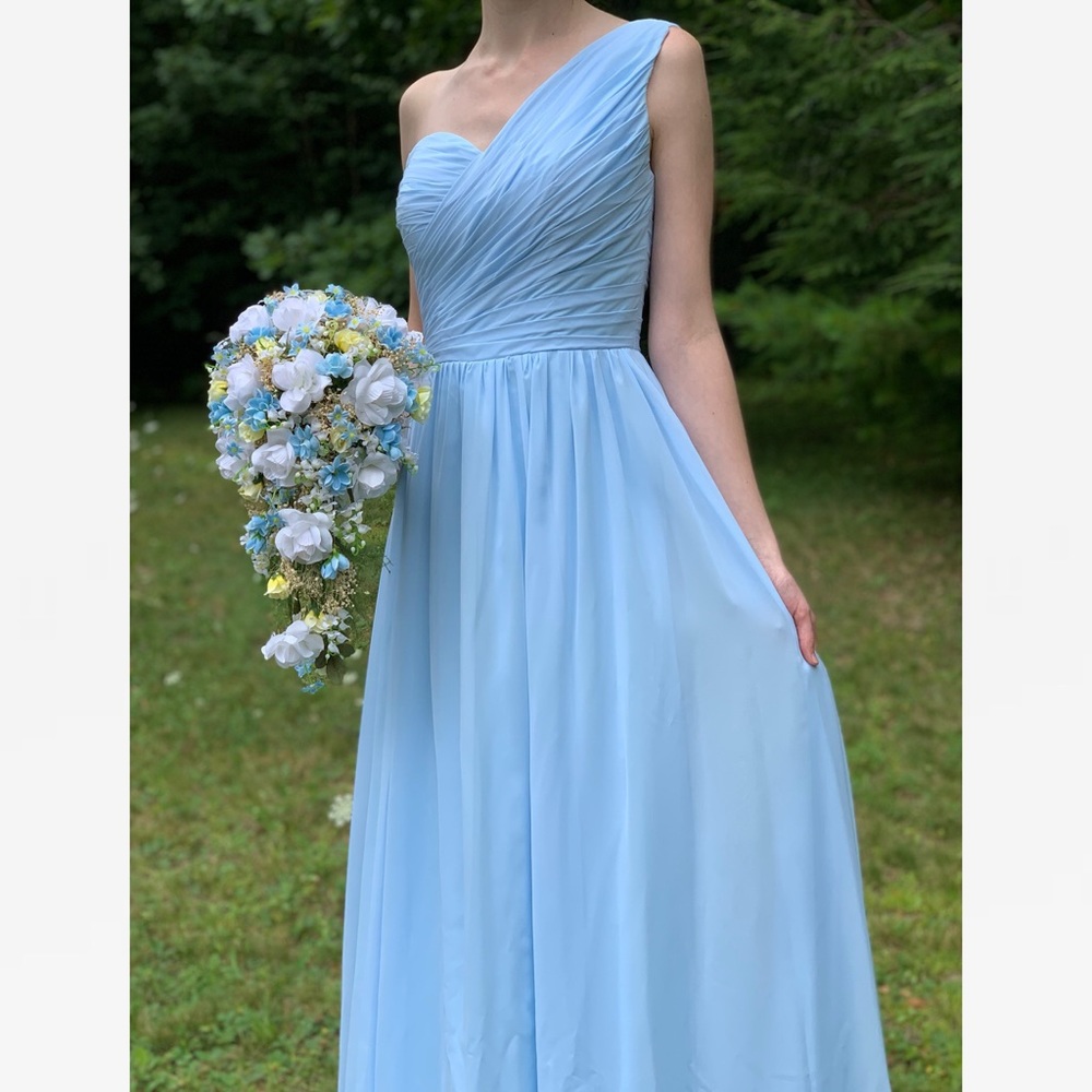 One Shoulder Maxi Prom Dress